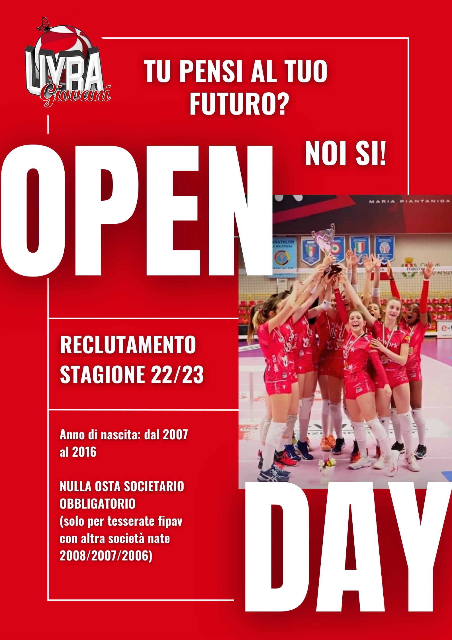 Open Day per la stagione pallavolistica 22-23
